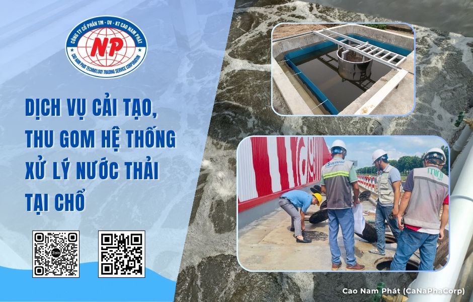 Dịch vụ cải tạo, thu gom hệ thống xử lý nước thải tại chổ