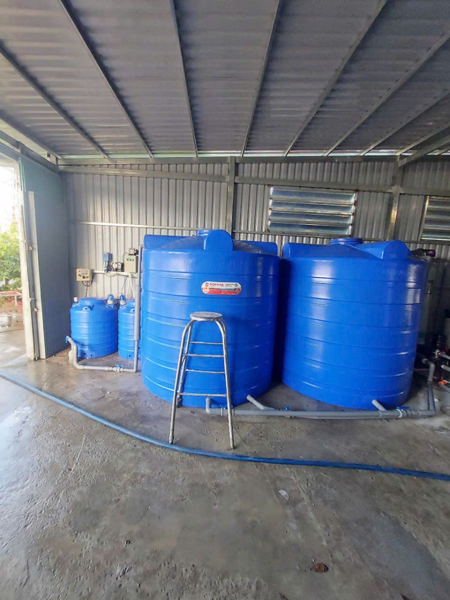 Dự án hệ thống lọc tổng 30m3ngày và hệ thống RO 5 m3ngày