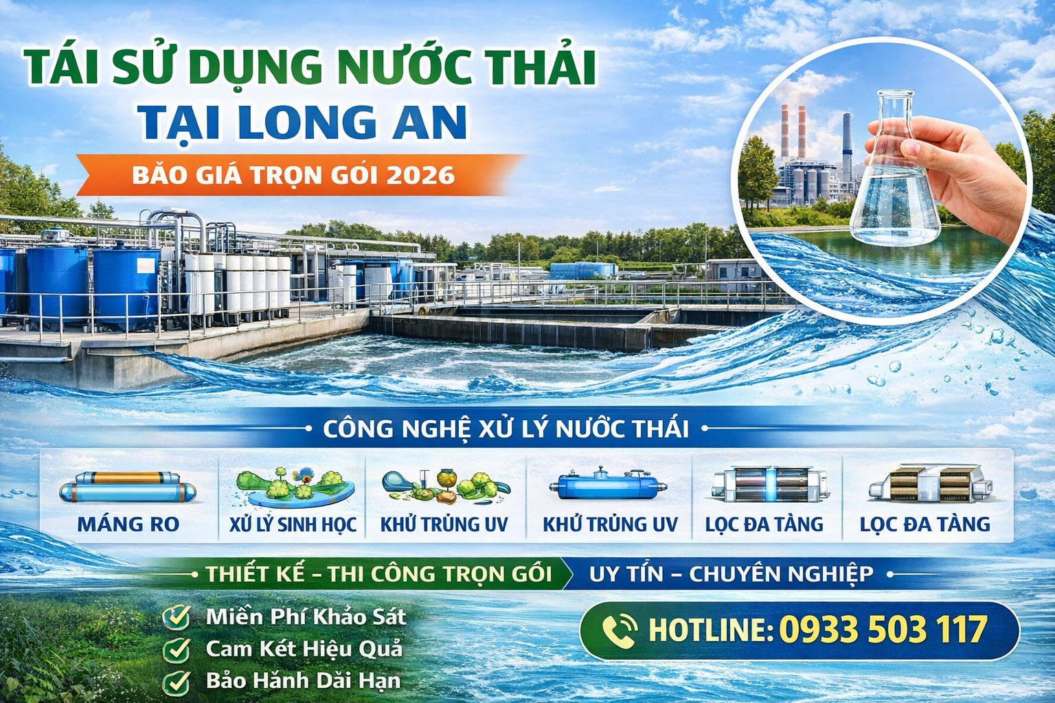 Tái sử dụng nước thải tại Long An - Báo Giá Trọn Gói 2026