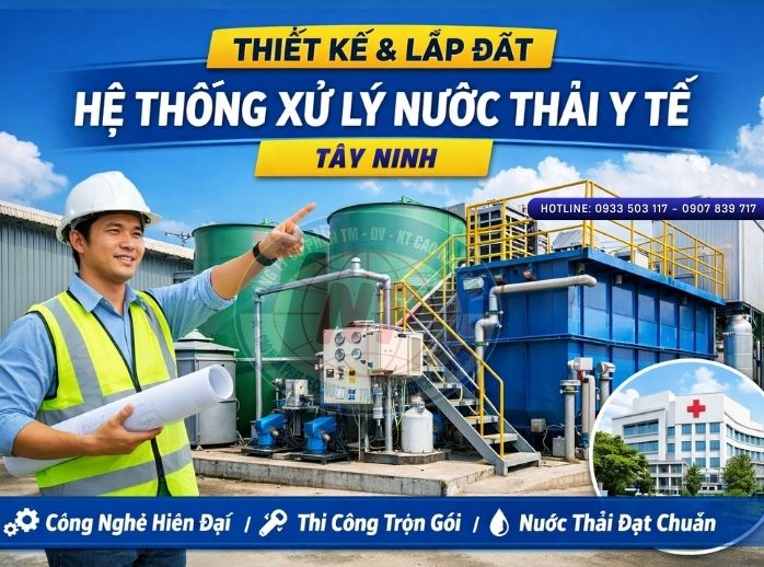 Thiết kế và thi công hệ thống xử lý nước thải y tế tại Tây Ninh uy tín, đạt chuẩn