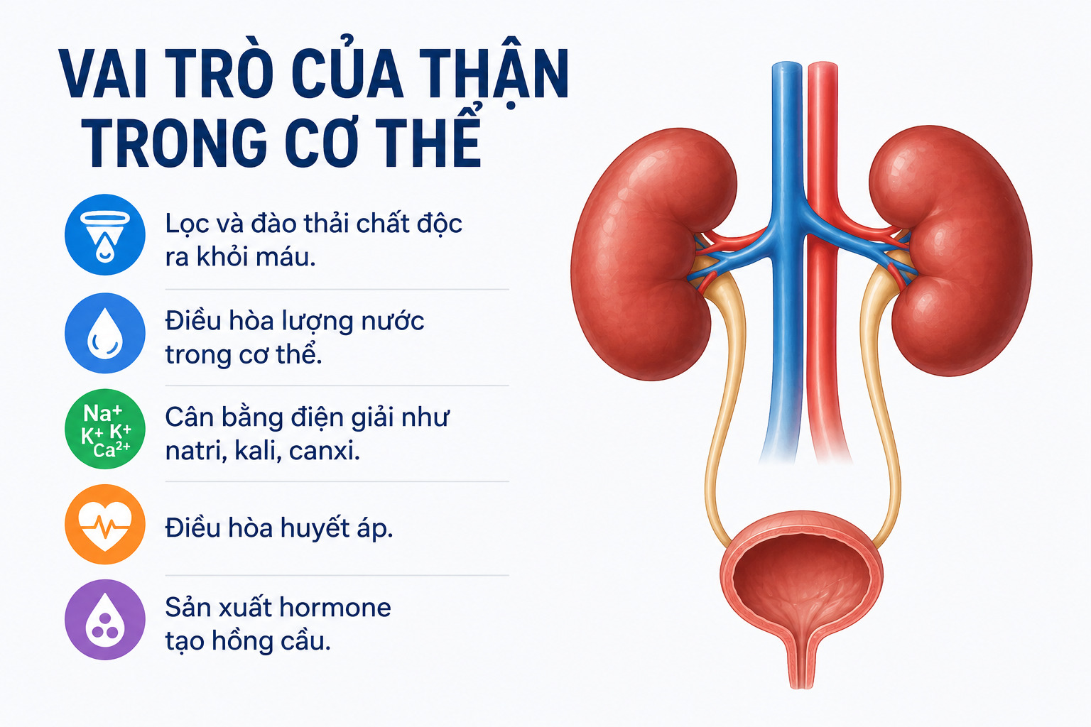 Vai trò của thận trong cơ thể