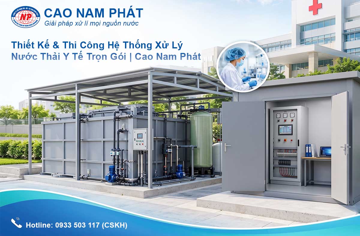 thi công hệ thống xử lý nước thải y tế công ty Cao Nam Phát