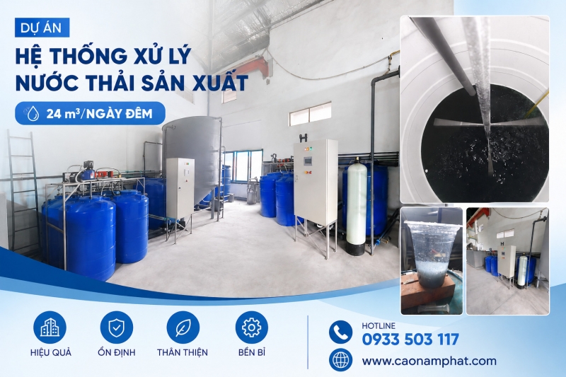 CÔNG TY TNHH NHÔM ĐÔNG PHONG - Thi công, lắp đặt hệ thống xử lý nước thải sản xuất 24 m3/ngày đêm