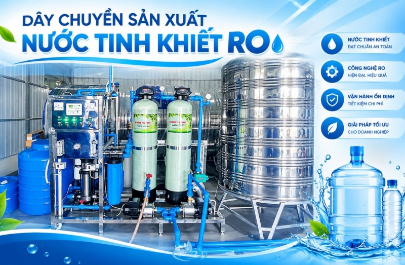 Dây chuyền sản xuất nước tinh khiết RO 