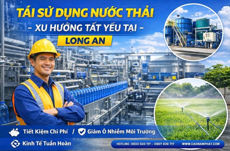 Dịch vụ tái sử dụng nước thải, xu hướng tất yếu tại Long An