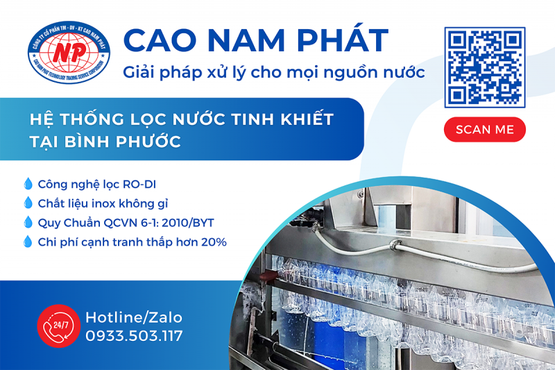 Hệ thống lọc nước tinh khiết tại Bình Phước