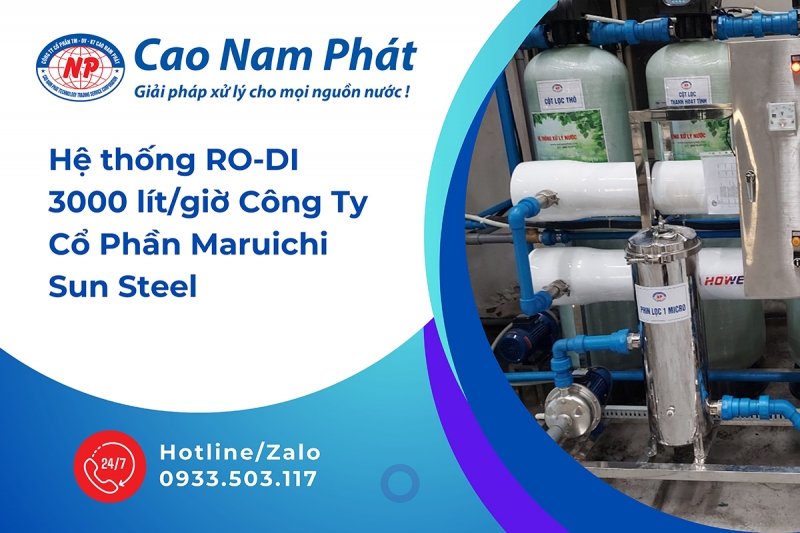 CÔNG TY CP MARUICHI SUN STELL - Hệ thống RO-DI 3000 lít/giờ