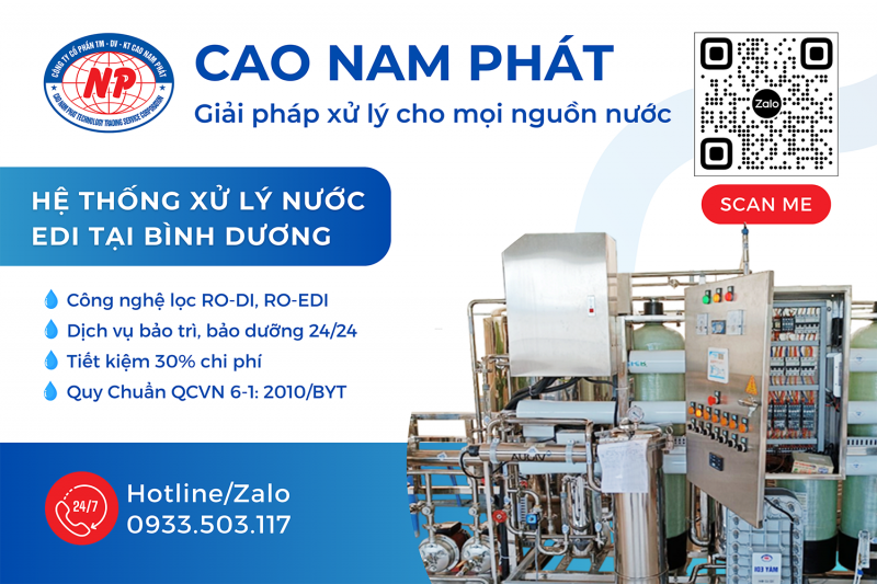 Hệ thống xử lý nước EDI tại Bình Dương