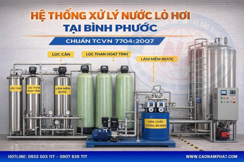 Hệ thống xử lý nước lò hơi tại bình phước - Chuẩn TCVN 7704:2007