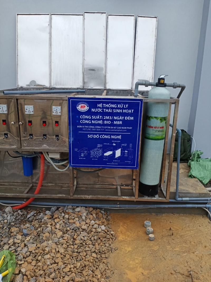 Hệ thống xử lý nước thải sinh hoạt hiện đại tại nhà máy năng lượng mặt trời Dohwa Quảng Bình