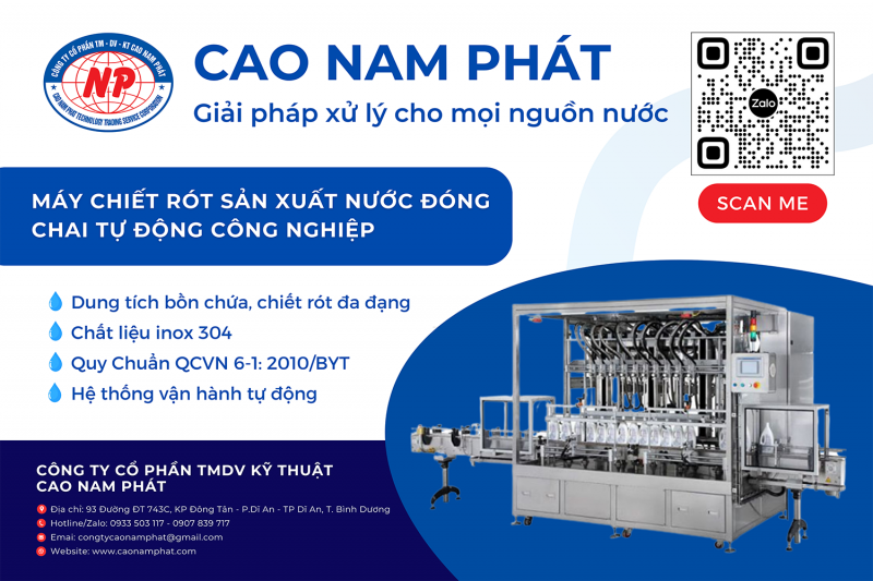 Dây chuyền lọc nước tinh khiết RO, chiết rót sản xuất nước đóng chai tự động