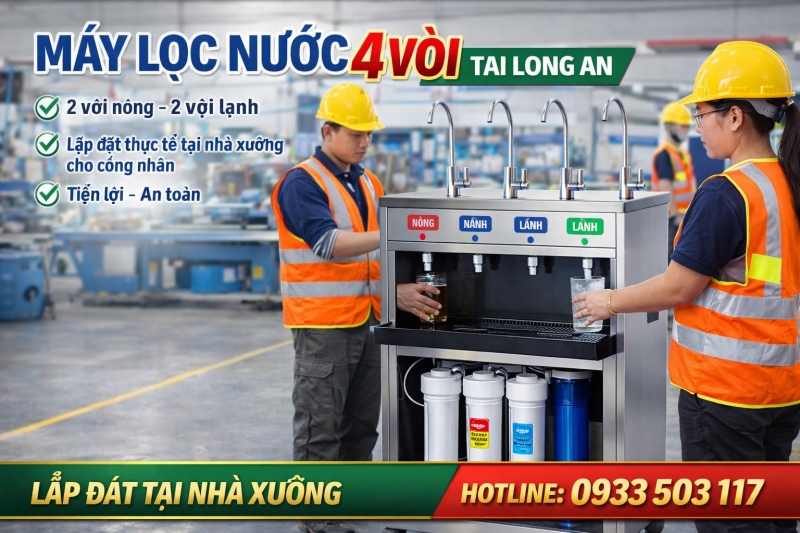 Máy lọc nước 4 đến 6 vòi tại Long An - Nóng Nguội Lạnh