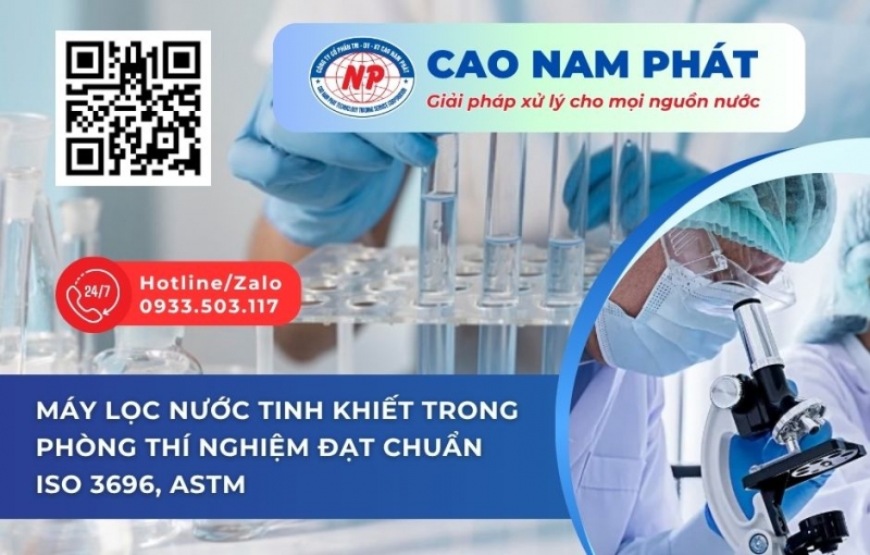 Hệ Thống Lọc Nước Tinh Khiết Trong Phòng Thí Nghiệm Đạt chuẩn ISO 3696, ASTM