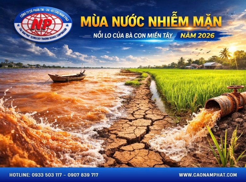 Nước nhiễm mặn – Nỗi lo của bà con miền Tây năm 2026