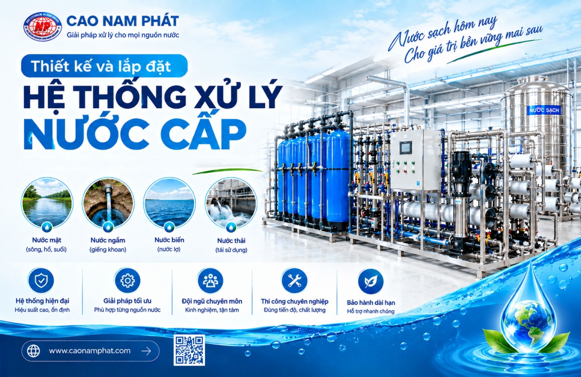 Thiết kế và lắp đặt hệ thống xử lý nước cấp
