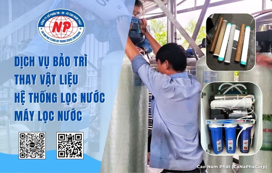 Dịch vụ bảo trì thay vật liệu lọc hệ thống lọc nước, máy lọc nước