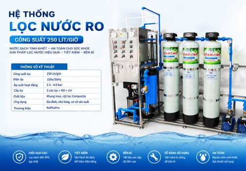Hệ Thống Lọc Nước RO 250 Lít/giờ