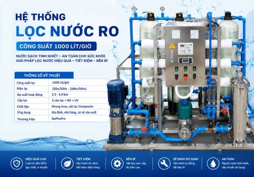 Hệ thống lọc nước RO 1000 lít/giờ